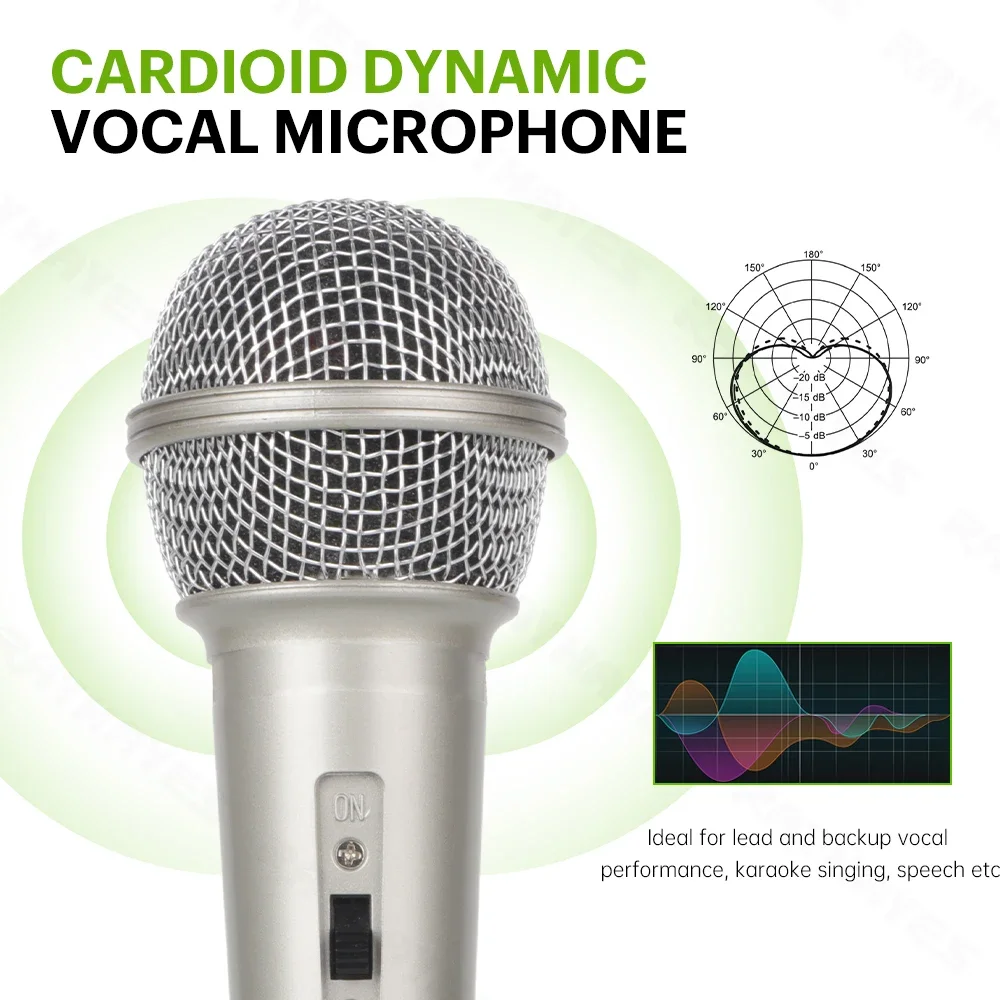 RAYHAYES RD-118S Karaoke Supercardioid Dynamic Microphone 6.35mm Professional Wired XLR Mic Soundproof For Stage Singing BBOX