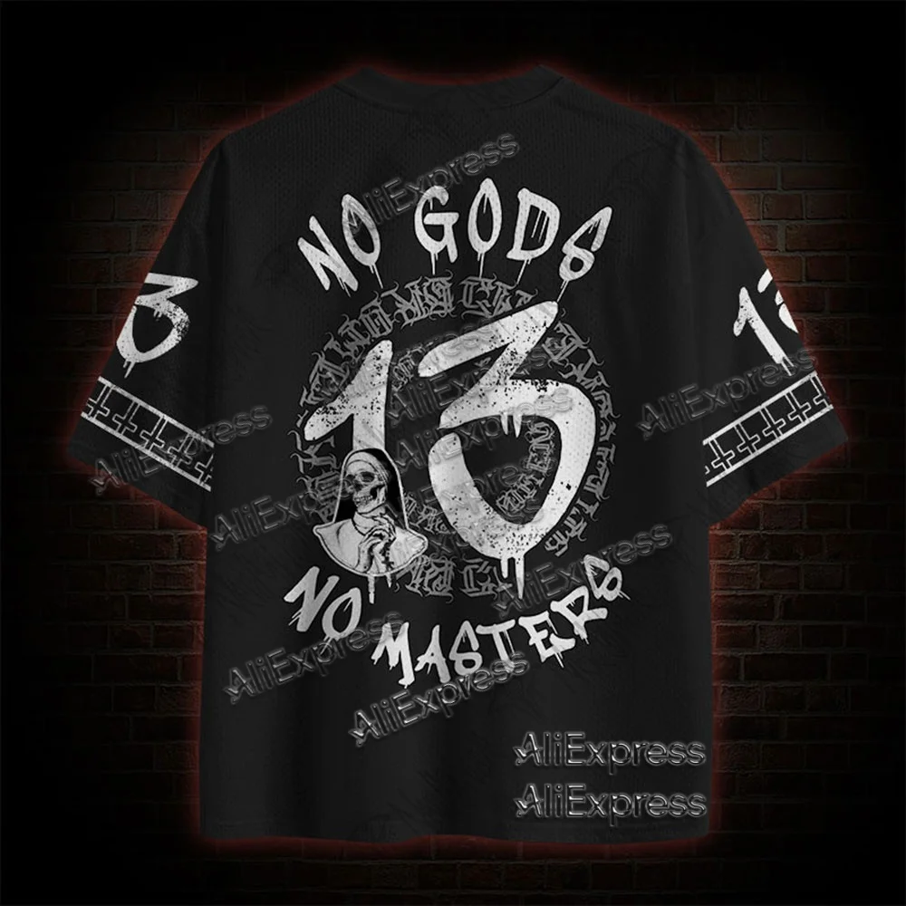(ZZ) New Dark Series, Street Trendy Quick Drying Mesh Jersey, Sports Breathable Adult V-neck T-shirt, Handsome and Comfortable image 3