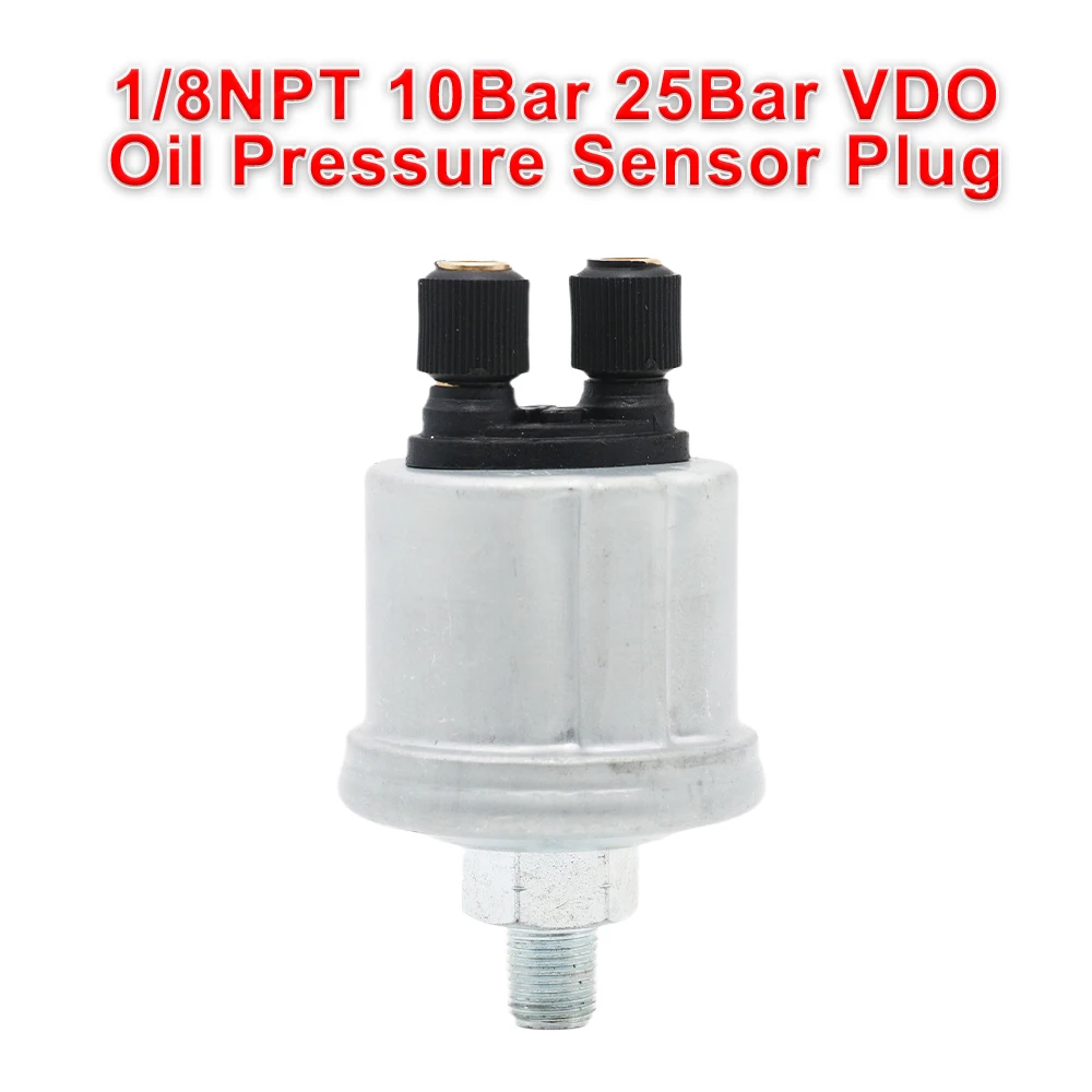 High Quality 10Bar 25Bar VDO Oil Pressure Sensor Plug 1/8NPT 0 to 10 Bar Diesel Generator Accessories Oil Pressure Sensor Switch