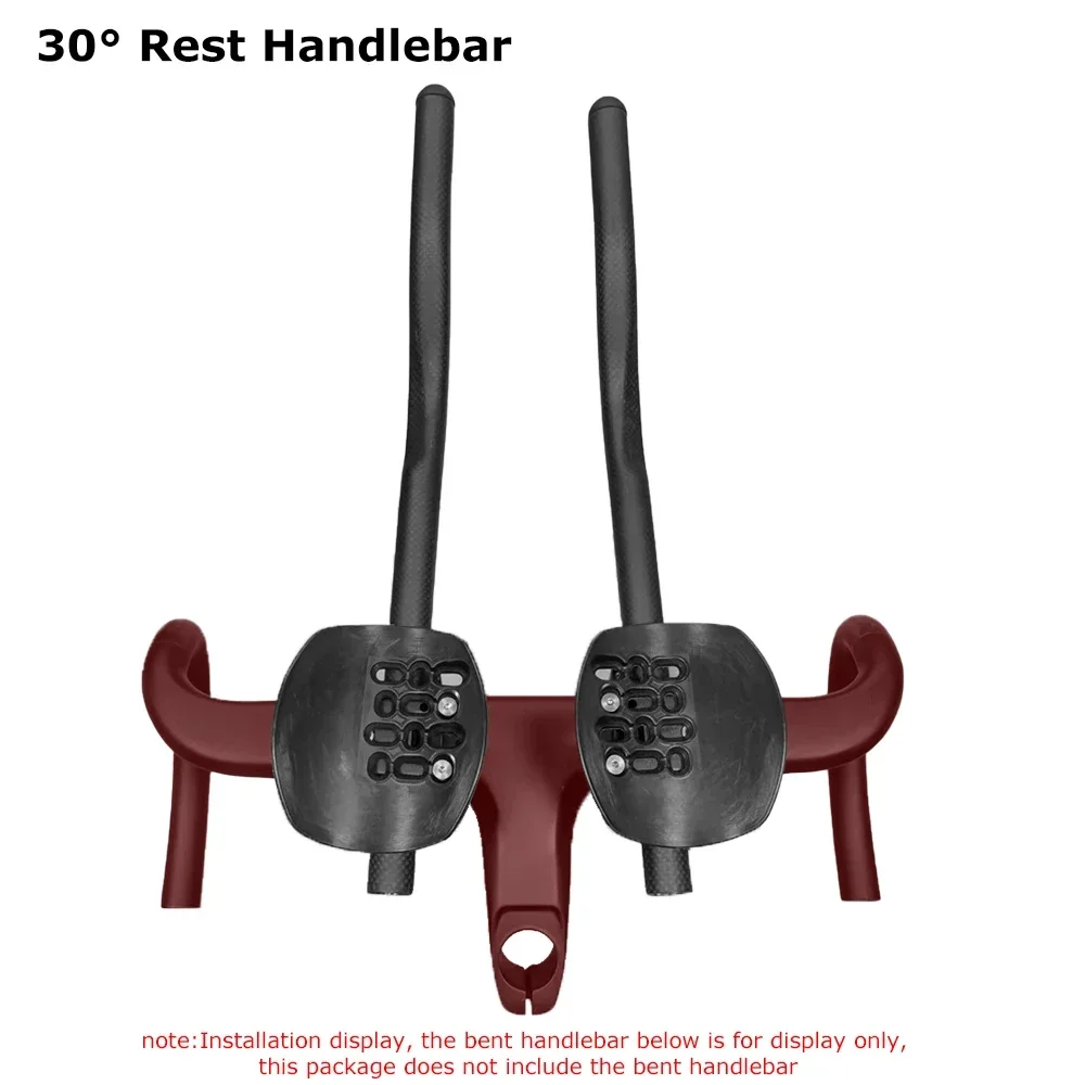 3K-Vollkarbonfaser TT-Basisstange und Aerobar-Verlängerungen, 35 ° /55 ° Verstellbare Auflage für Rennrad-Triathlon/Zeitfahren – Detail 6