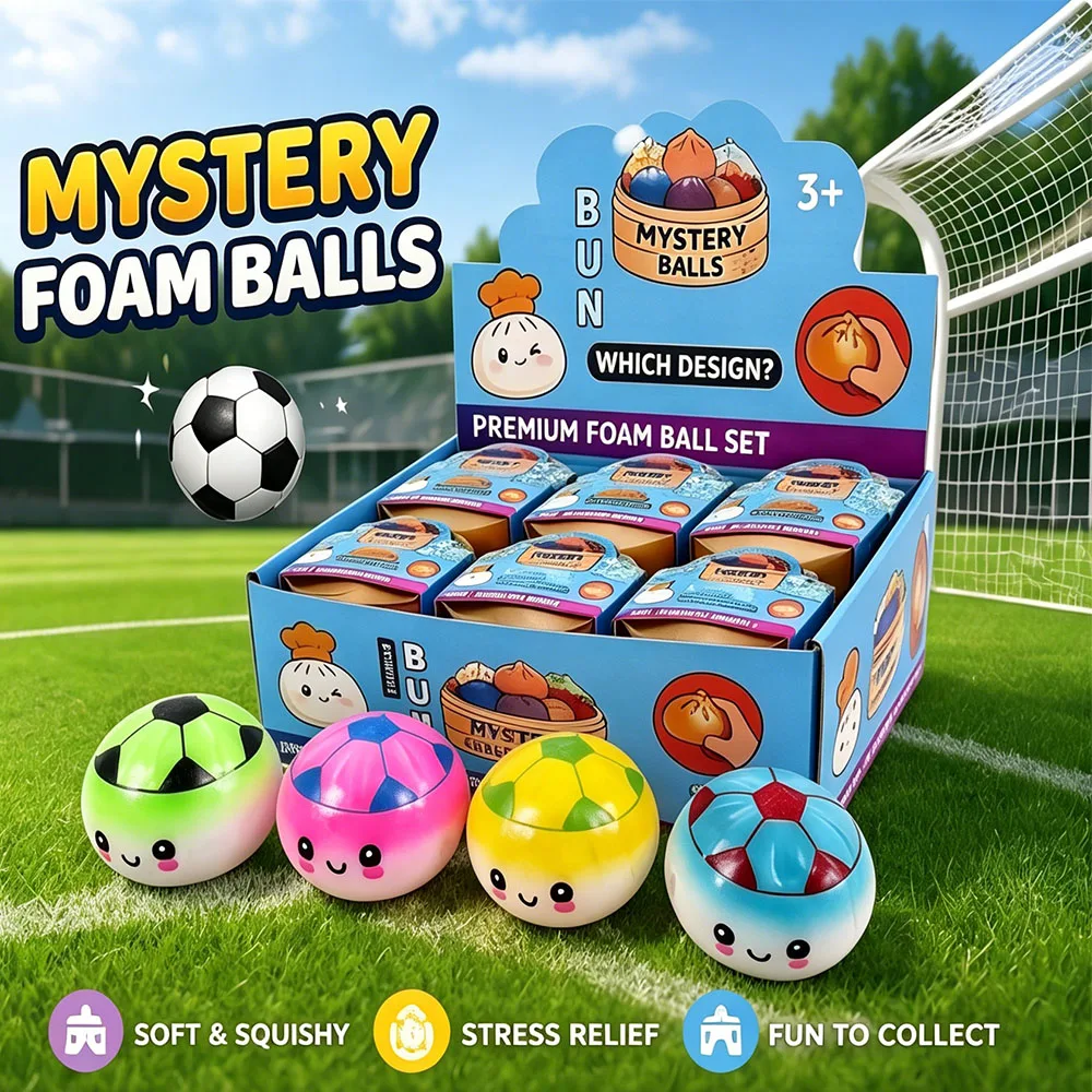 

Simulated Soccer Ball Bao Bun Squishy Squeeze Figure Slow Rising Fidget Sensory Anti Stress Venting Desk Gadget Novelty Gift