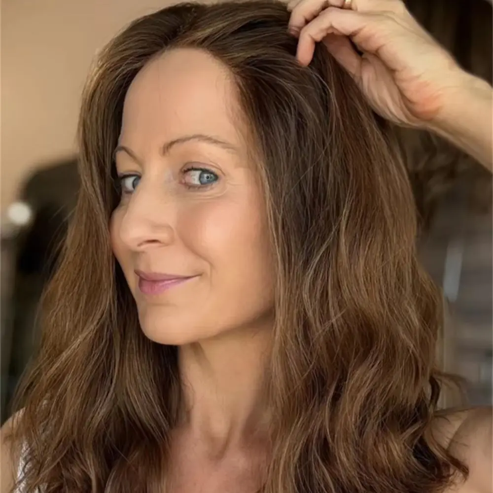 Ombre Brown Synthetic HD Lace Front Wig with Roots Heat Resistant Fiber Wig Glueless Realistic Natural Looking Short Wave Bob