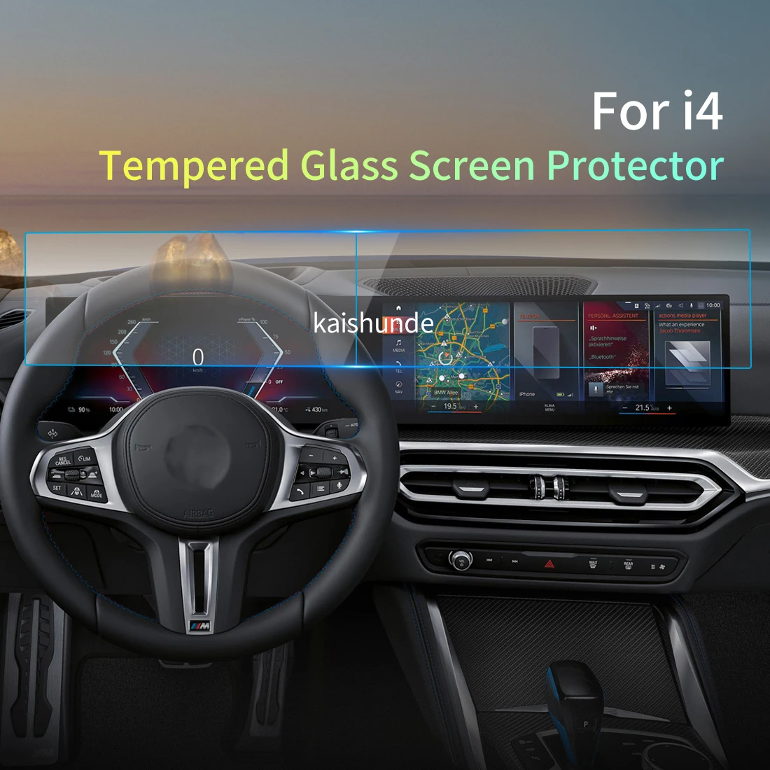 Screen Protector For BMW I4 2023 Carplay Tempered Glass Protective Film Multimedia Screensaver Car Sticker Auto Accessory