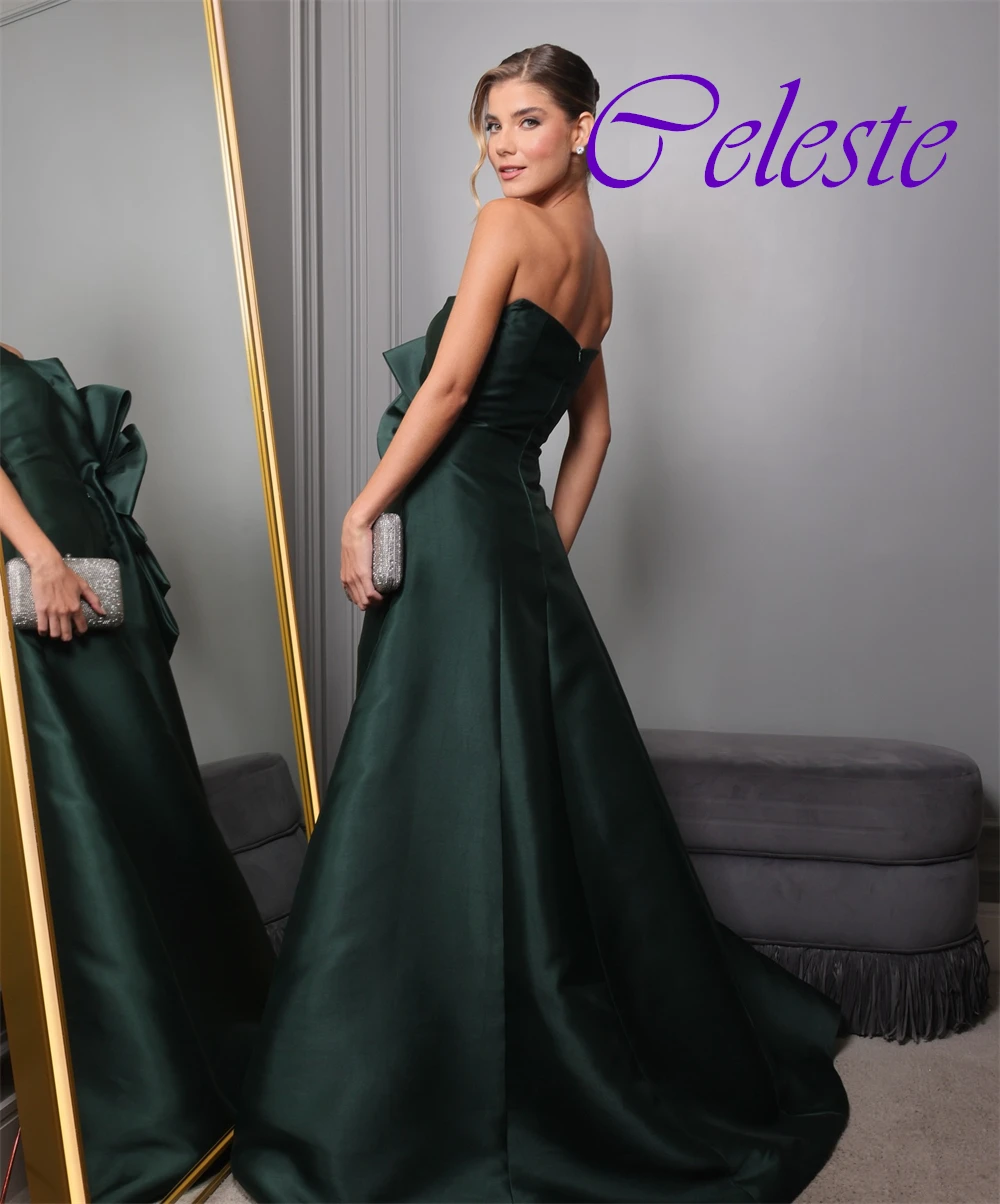 Robe de soirée en Satin sans bretelles, personnalisée, élégante, classique, sans manches, robes de bal de luxe, traîne de balayage, robes d'occasion spéciale