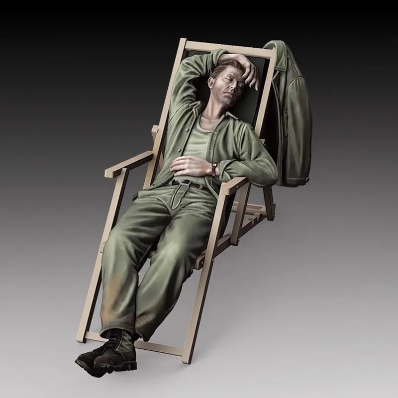 

1/35 комплект модели солдата из смолы, военный сонный американский солдат времен Второй мировой войны, Gk, белая модель, ручная работа, разобранная и неокрашенная игрушка «сделай сам»