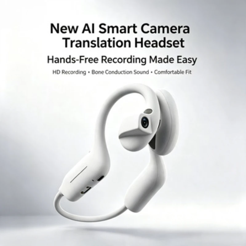 800W Intelligent AI Shooting Headphones New Bone Conduction Motion Video Translation Headphones