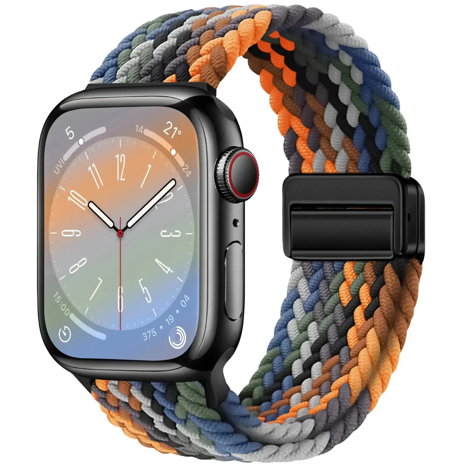 Braided Solo Loop For Apple Watch 44mm Band 40mm 45mm 49mm 41mm 38mm magnetic Strap Bracelet iWatch Series Ultra 2 9 se 8 7 6 5