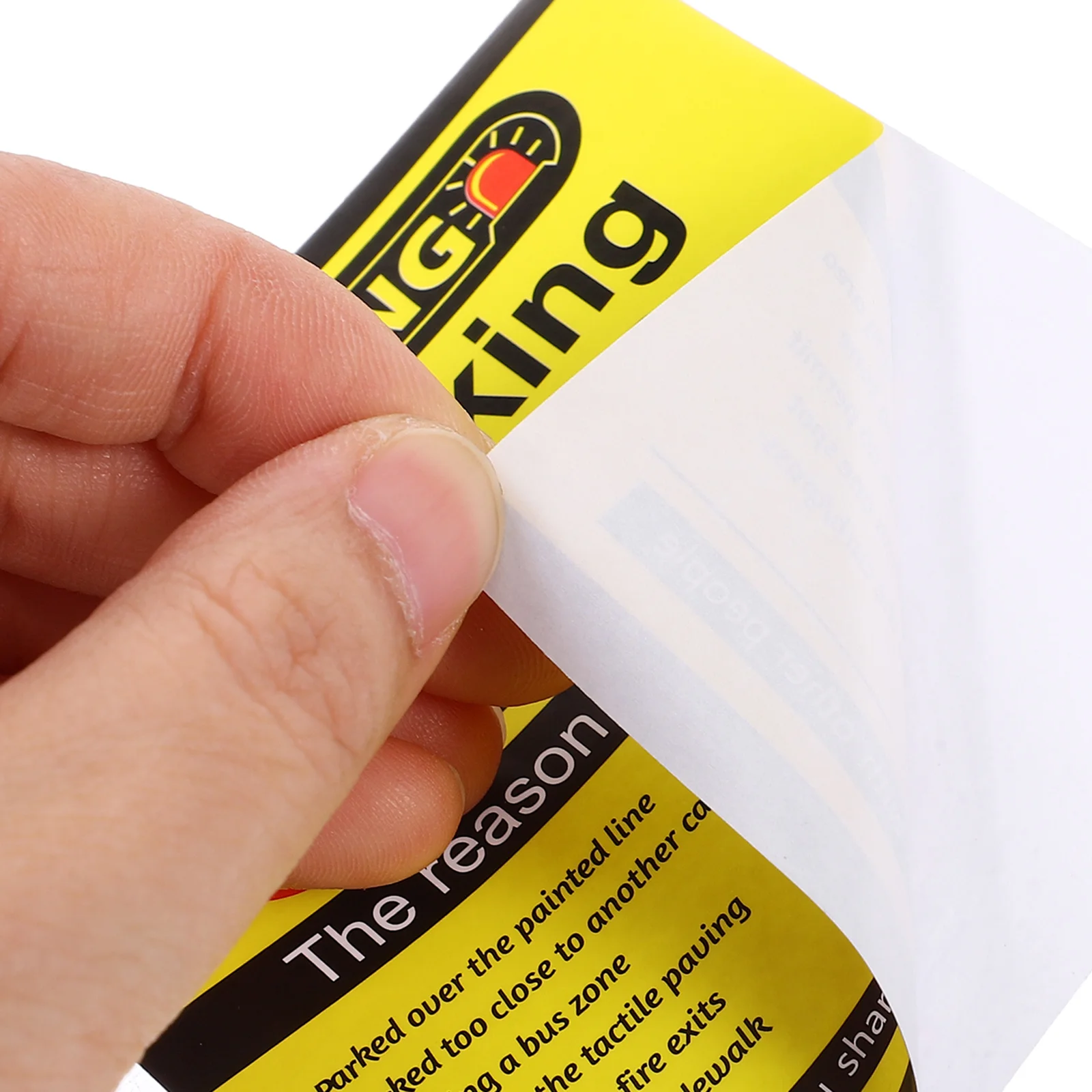 No Parking Sticker 200 Sheets Compact Size Easy Carry Waterproof Long-Lasting Use Warning No Parking Sticker