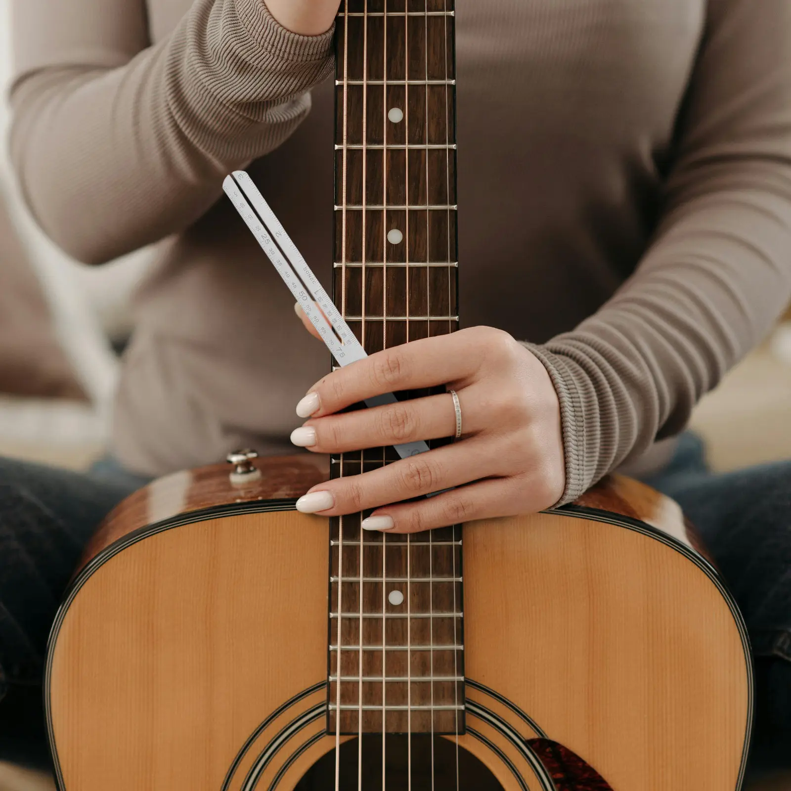 

1 пара защитных накладок для грифа гитары из нержавеющей стали, ограничитель для накладок, защита для грифа, инструмент для ремонта, измерительный шаблон для гитары