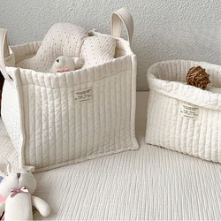 Baby Storage Large Capacity Toy Bags Solid Color Cotton Mommy Maternity Basket Organizer Baby Newborn Bedside Diaper Bags