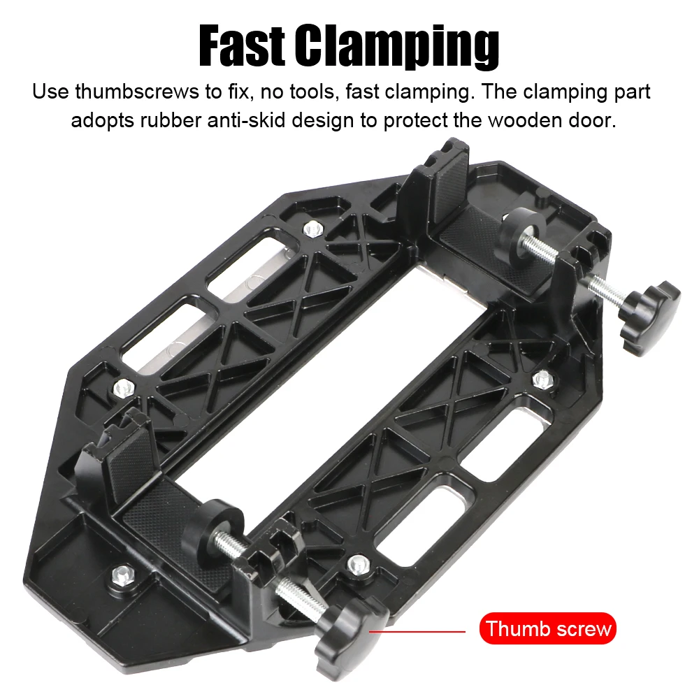 Imagem -04 - Madeira Porta Posicionamento Slotter Dobradiça Abridor Buraco Carpintaria com Spanner Escondido Portão Slotting Lock Guia Placa Locator