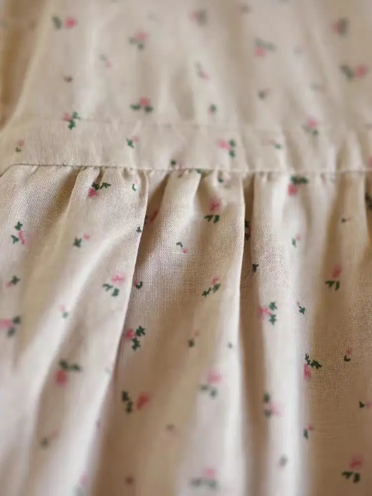 Sukienka damska na jesień 2025, elegancka, z kwiatowym nadrukiem, w stylu retro, luźna, midi, codzienna, do biura, o kroju litery A.