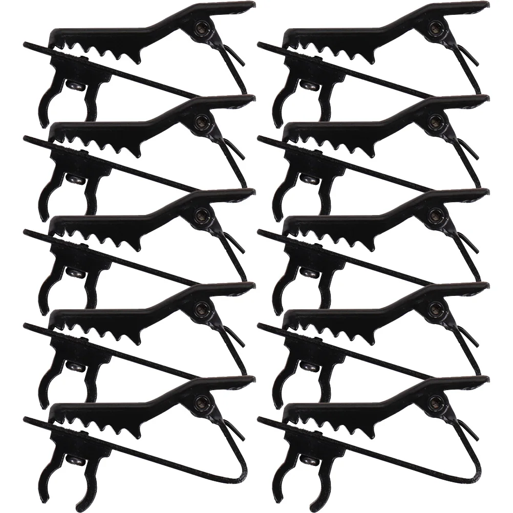

10 Pcs Microphone Clips Mini Plastic Holder for Collar Wired Mics Accessories Portable Lightweight Practical Function