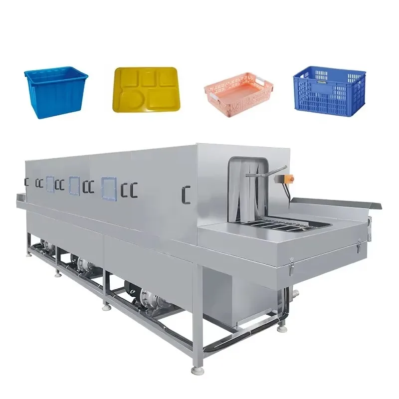 【2026】 Automatic Efficient Clean Basket Tunnel Wash Machine Washer Tray For Meat Crate Pallet Box Bin Washing Machine Turnover