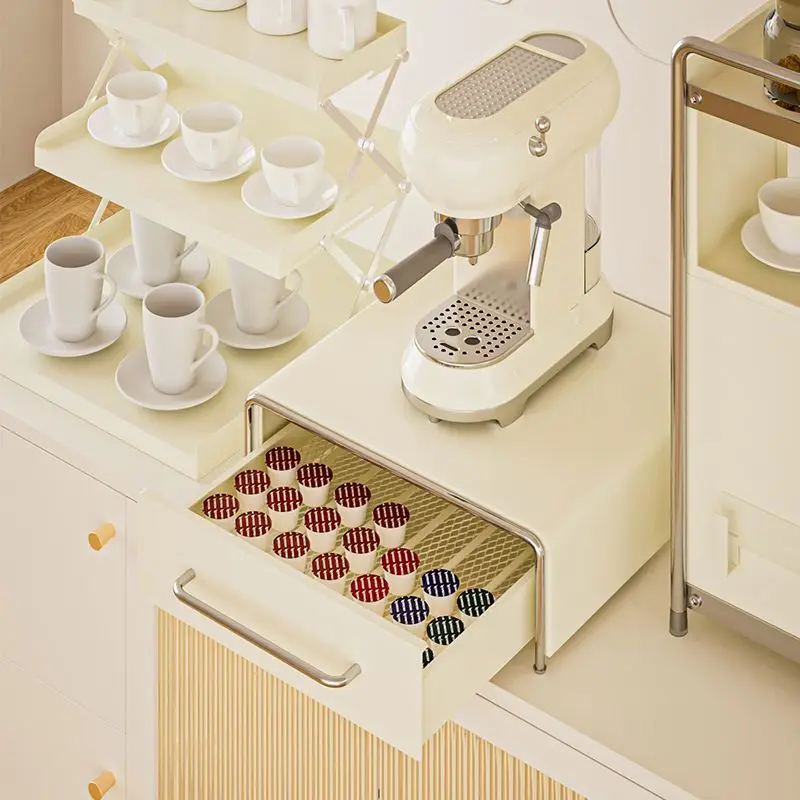 Capsule Coffee Display Rack Storage Drawer for Bar,Kitchen, Cabinets Tea Bag Storage Box Coffee Machine Base Drawer JJ457