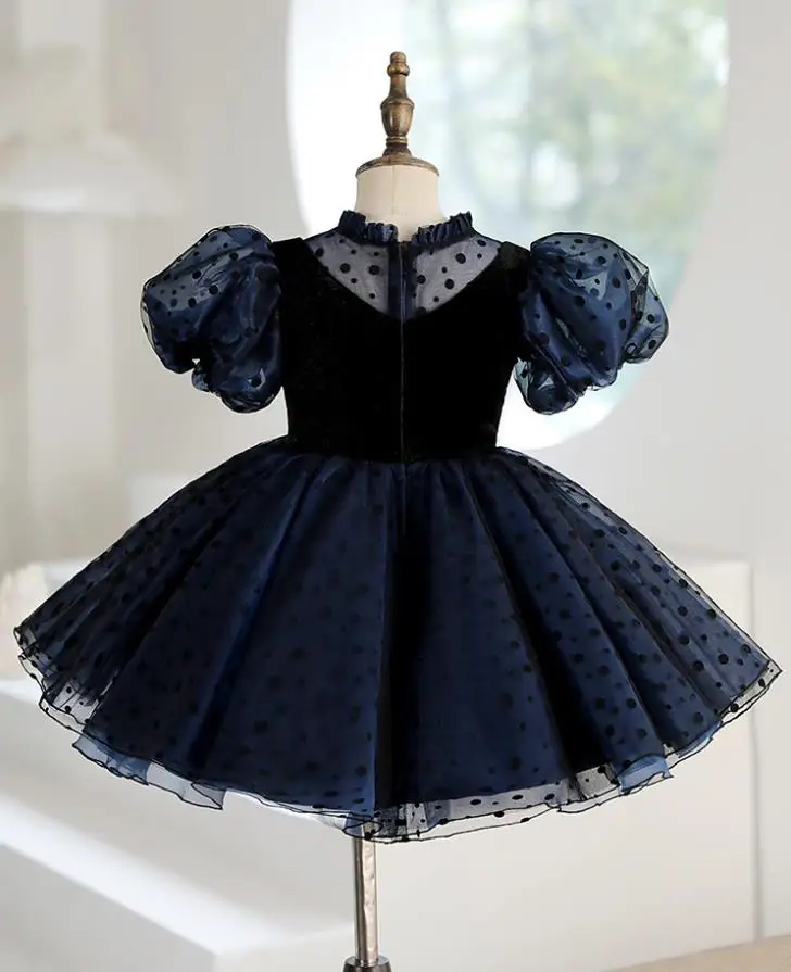 Baby Spanish Lolita Princess Ball Gown Button Design Wedding Birthday Party Christening Clothes Dresses For Girls Easter A1560