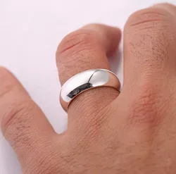 8mmpure silver 999 rings for men and women handmade silver 999 big rings 8m big size 13 can engrave letter inside of ring