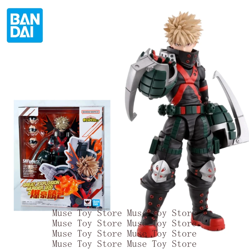 

Bandai Original SHF My Hero Academia Katsuki Bakugo Аниме Фигурка Модель Истребителя Модель Игрушка Подарок Для ребенка В наличии