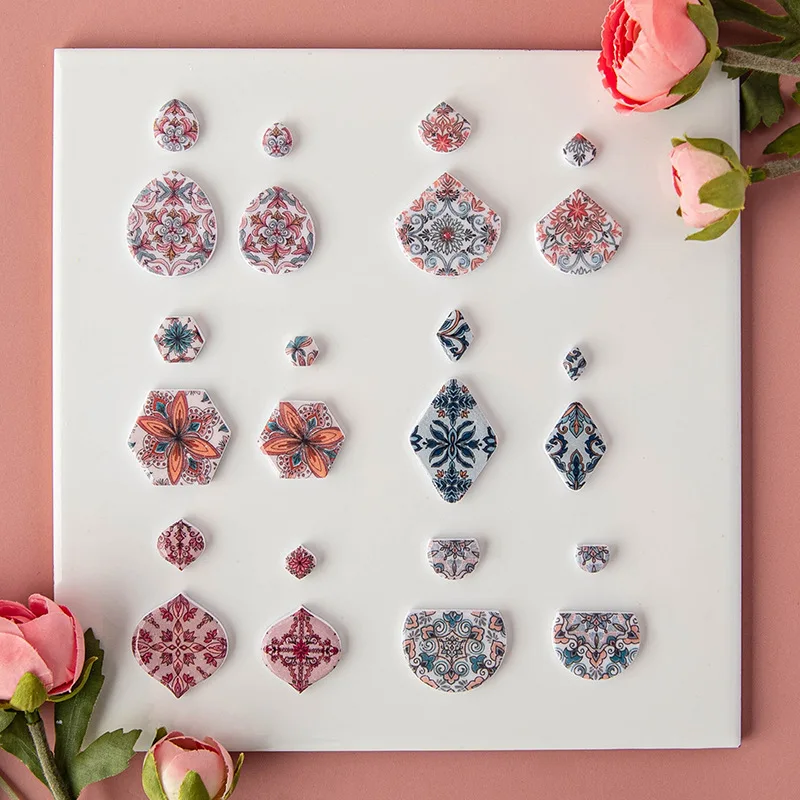 6Pcs/Set Geometry Series Simple Line Creative Graphic Polymer Clay Set Cutting Mold For DIY Earrings Jewelry Pendant Decoration