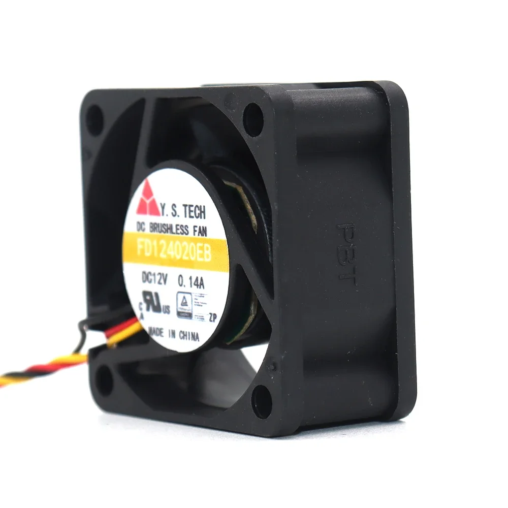 + جديد للأصلي fd124020eb 4020 4 سنتيمتر dc12v 0.12a فائقة التحمل كرة مزدوجة كبيرة حجم الهواء مروحة