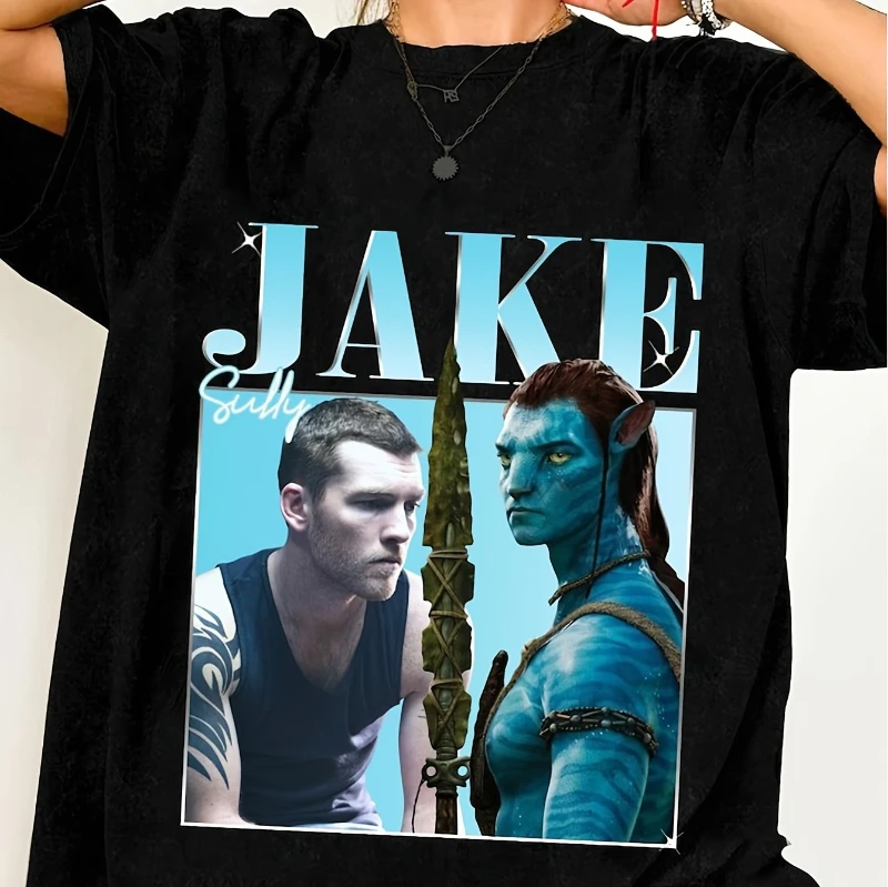 

Лидер продаж лета, женская футболка с аватаром Джека Салли - футболка с принтом на тему культового фильма и повседневным дизайном с круглым вырезом