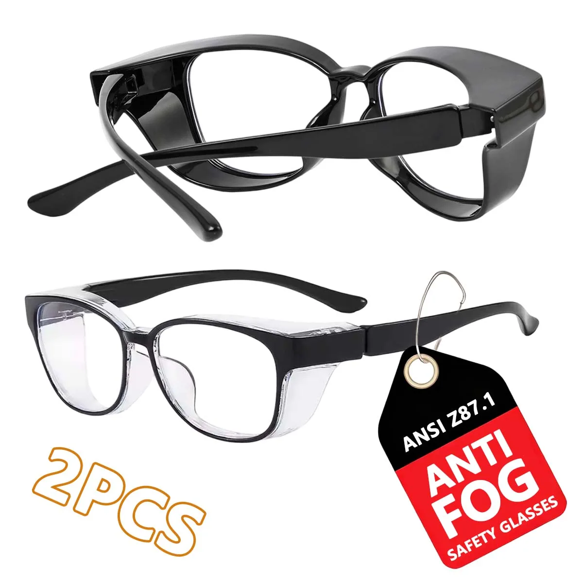 Antibeschlag-Schutzbrille, Modell HM3, mit blau lichtblockierenden Gläsern und Seitenschutz, Anti-Pollen-Augenschutz