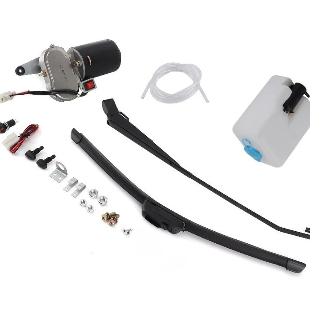 35*18*22cm Electric UTV Wiper Kit Road Wiper System Integrated Washer Pump Robust Plastic And Metal Tool-free Installation