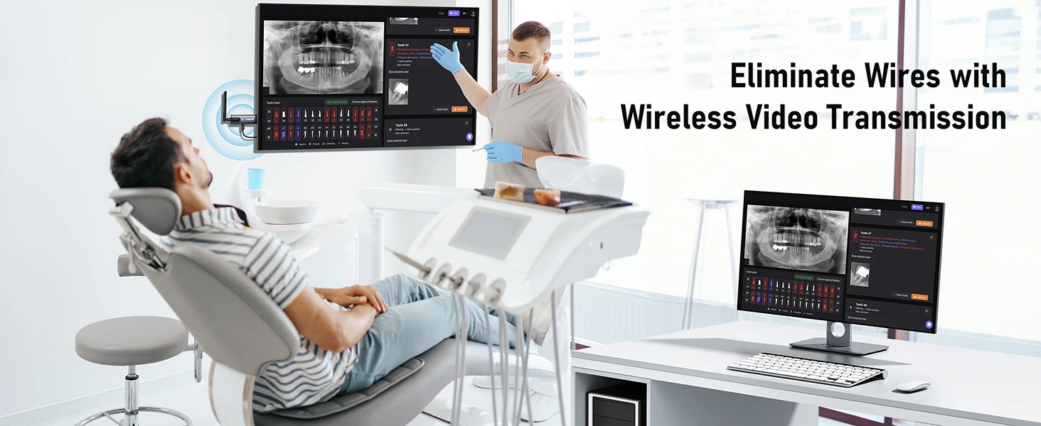 Lemorele 5G 200M Kabelloser HDMI-Sender und -Empfänger für Bildschirmfreigabe und Audioübertragung bei Meetings, für Laptop, TV, Projektor und Monitor – Detail 8