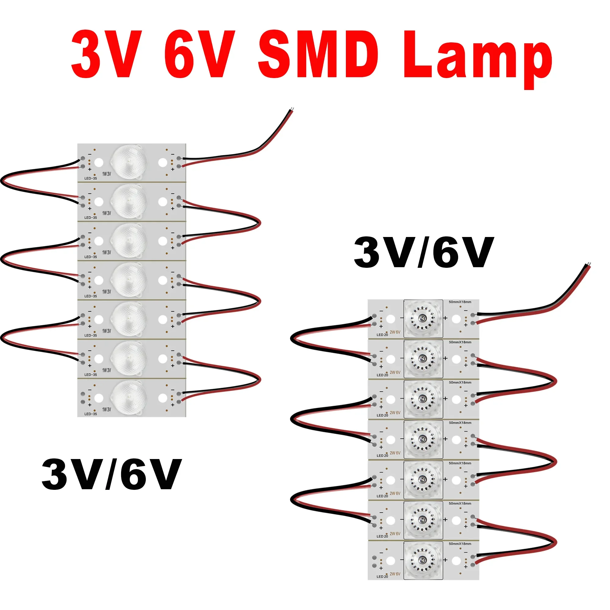 LED Beads 3v 6v 20-120 inch LED TV Repair LCD TV Led Bead 3V 6V 2W SMD Single Universal Aluminum Cutting TV Backlight strips