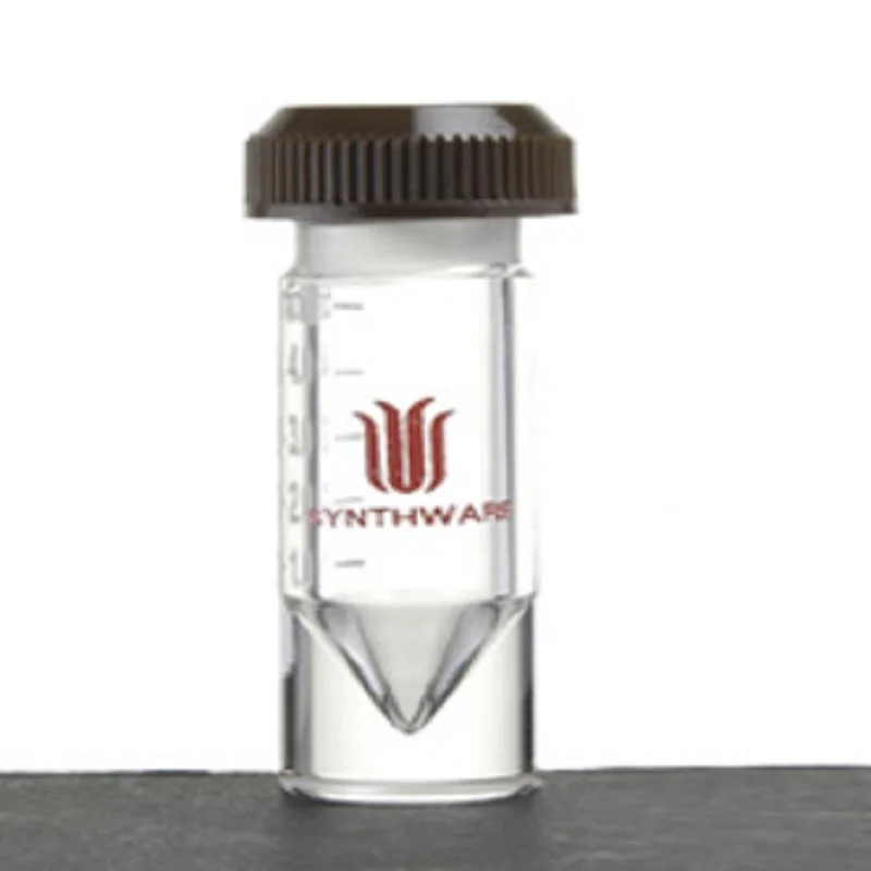 SYNTHWARE Micro thick wall reaction bottle, With perforated cover, VIAL, CONICAL REACTION, HEAVY WALL, GRADUATED, V13