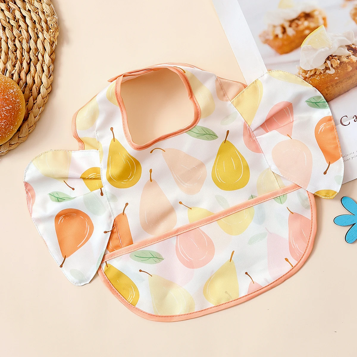 

Kangobaby #My Soft Life# New Cute Fashion Waterproof Baby Sleeveless Feeding Bib Fashion Full Body Cover