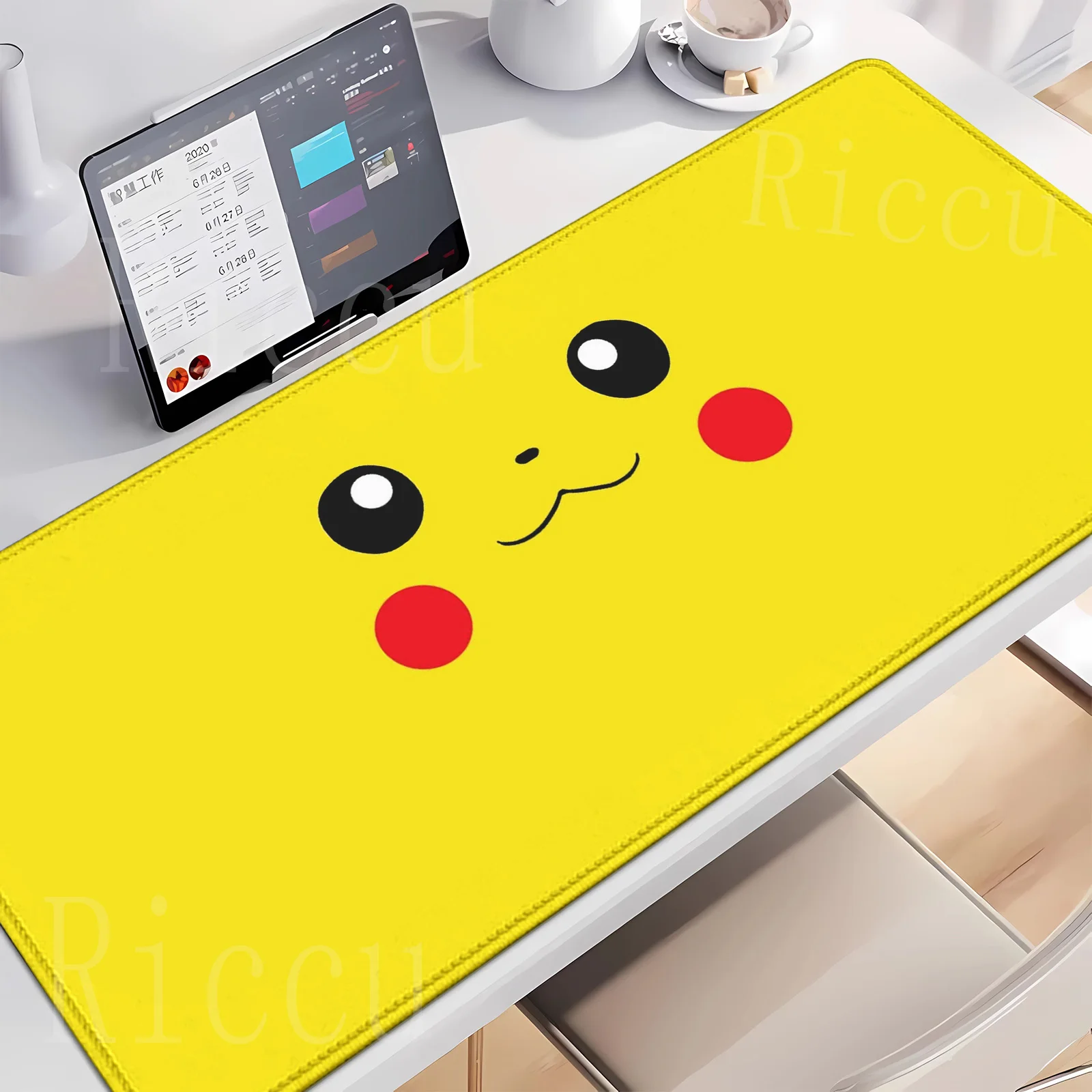 

PC peripherals Gaming MousePad XXL cartoon PC Anime Gamer Cabiner Keyboard P-pokemonS Desktop Mat Carpet Kawaii Rubber Mouse pad