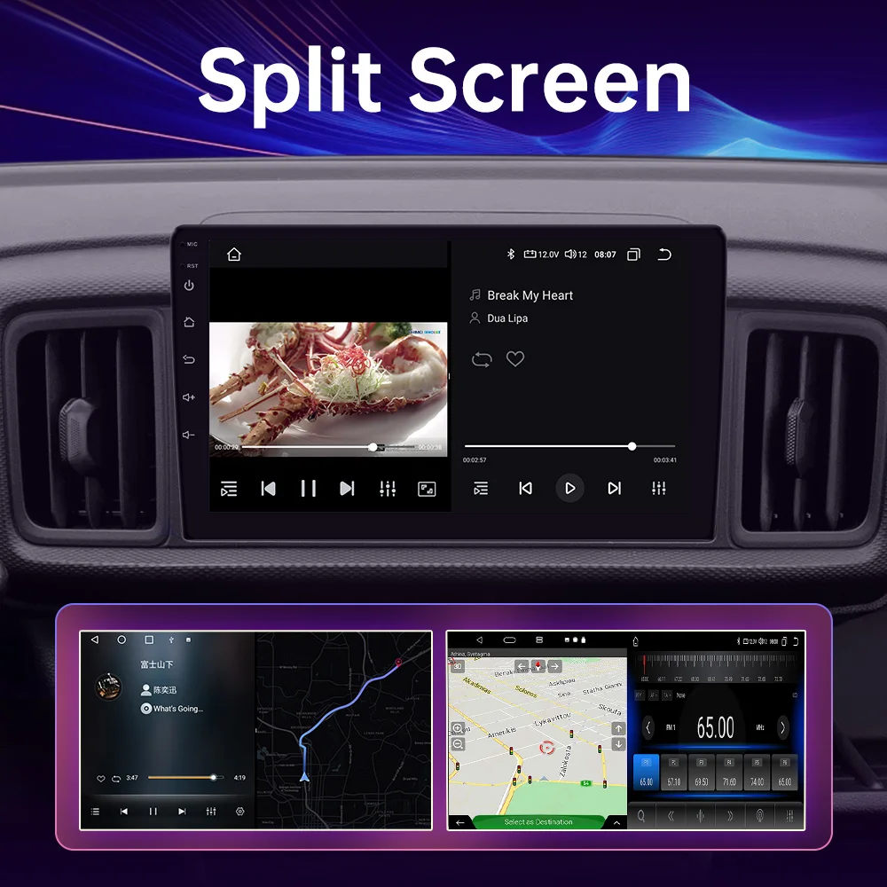 أندرويد 15 راديو السيارة اللاسلكية Carplay السيارات لتويوتا هيونداي نيسان كيا سوزوكي ISO BT مشغل وسائط متعددة واي فاي نظام تحديد المواقع DVR رئيس وحدة