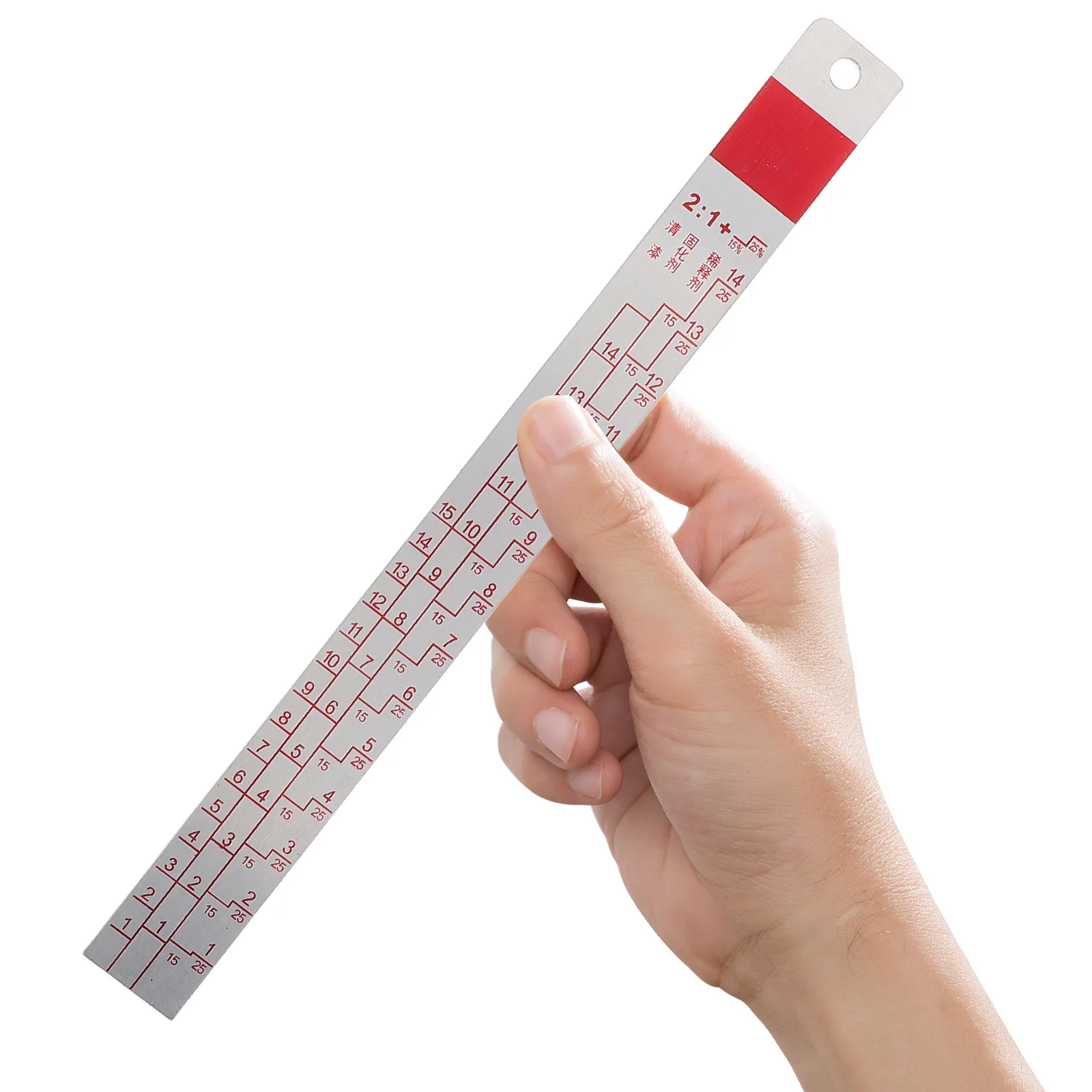 

Paint Mixing Stainless Steel Ruler for Automotive Clear Coat Precise Measuring Stick Accurate Color Mixing Guide Reusable