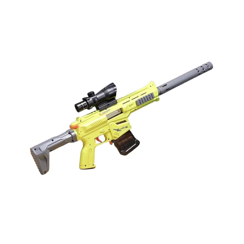 Electric Automatic AK Foam Blaster Toy Gun Kids DIY Motorized 40 Nerf-Compatible Soft Bullet Darts Great Plastic Birthday Gift