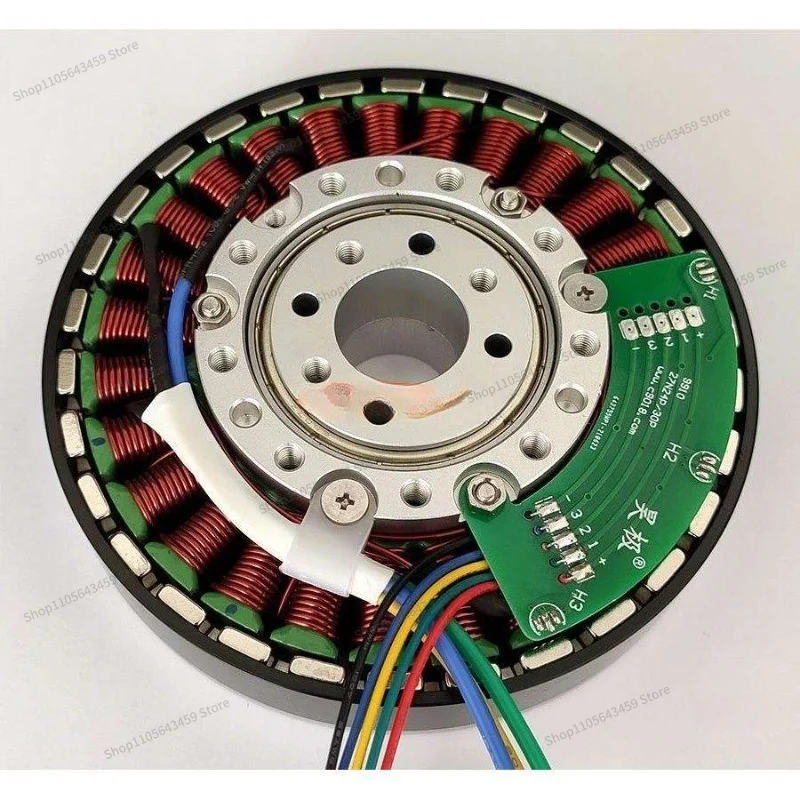 For 9910 Motor, Torque 2.0Nm Hollow Shaft Three-phase DC Brushless Motor Large Torque Disc Flat