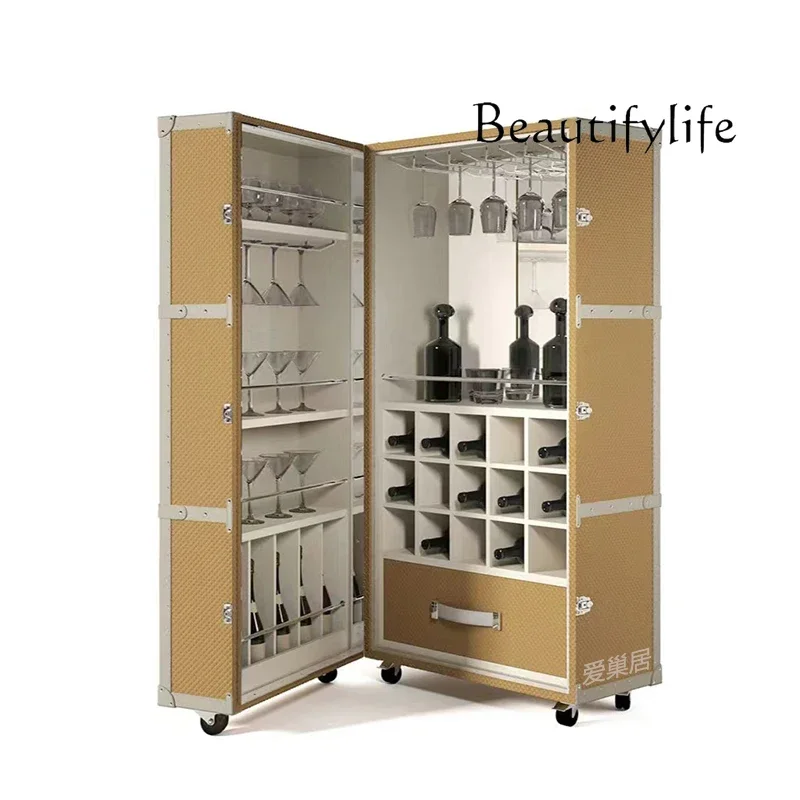 N40 Italian light luxury wine cabinet luxury simple style villa dining side cabinet high sense art decoration locker