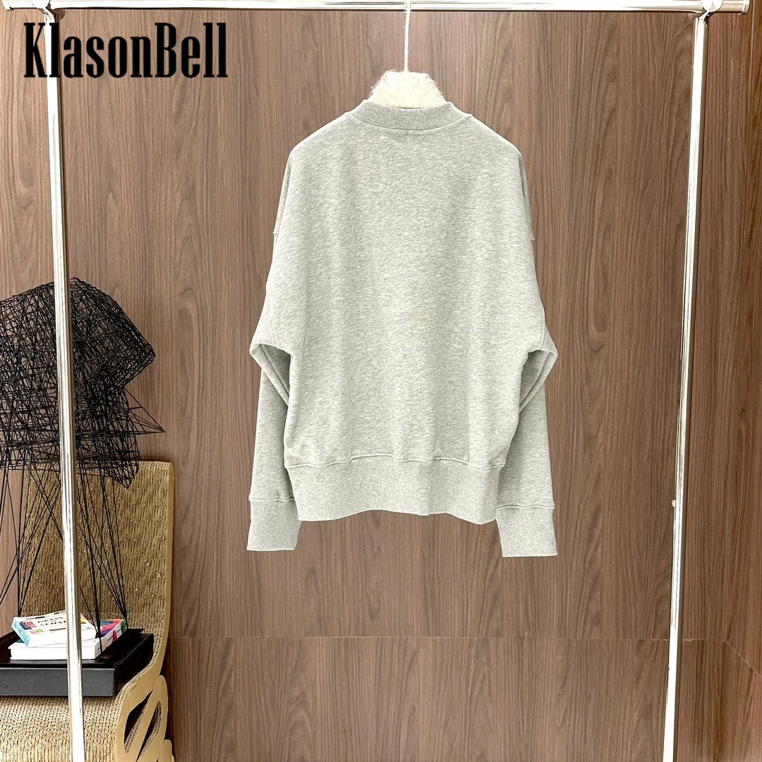 10.10 KlasonBell Women Clothes Letter Applique Loose Casual O-Neck Sweatshirt Or Elastic Waist Casual Sweatpants Set