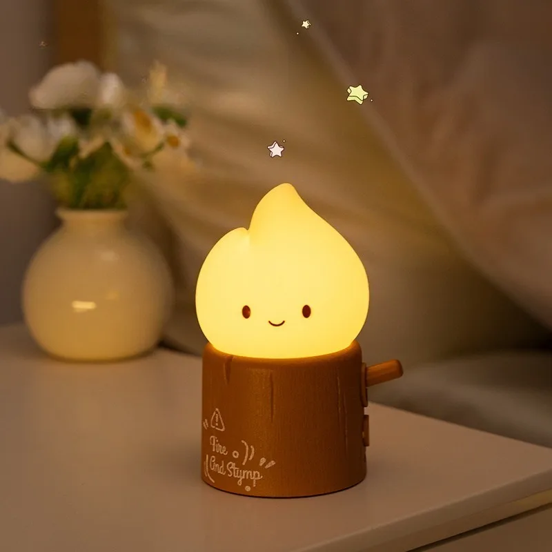 

Ночник в форме пня дерева - забавное украшение для прикроватной тумбочки, улучшающее атмосферу сна - ночник с USB-зарядкой