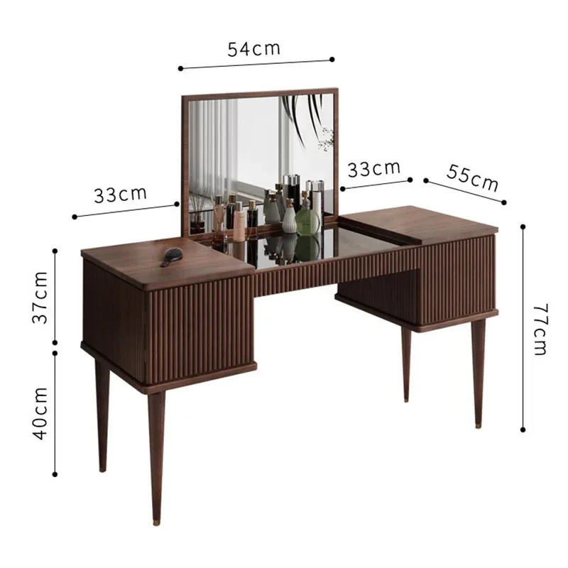 Aangepaste Nordic Noord-Amerikaanse Zwarte Walnoot Geïntegreerde Slaapkamer, Moderne Massief Houten Dressoir, Opbergtafel, Eenvoudig Klein