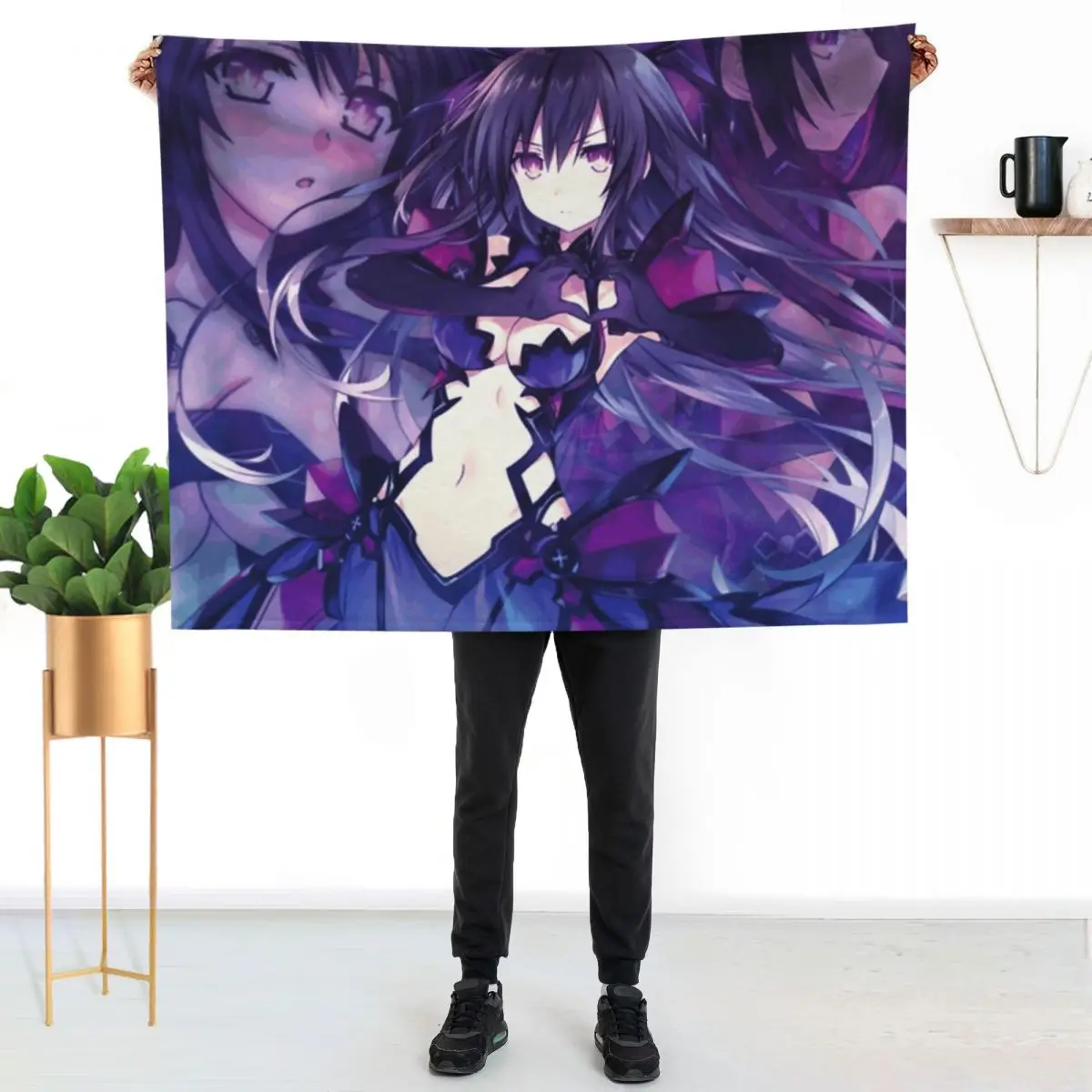 Date A Live reverse Tohka Throw Blanket Comforter Single Travel warm for winter sofa bed Luxury Thicken Blankets