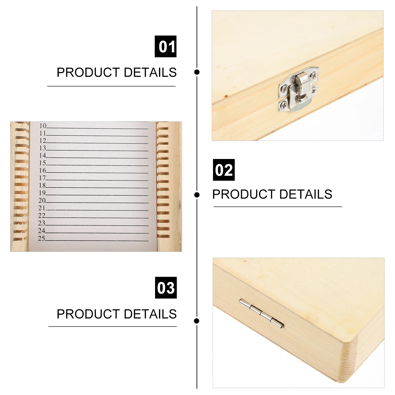 

Premium Wooden Microscope Slide Storage Box Specimen Case With Numbered Slots Natural Wood Material Organized Slice Collection