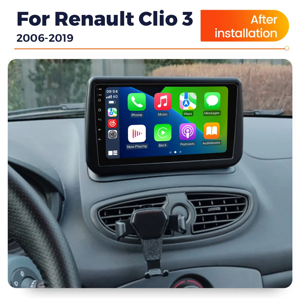 

2025 Android 14 OS IPS 4-Core Car Radio For Renault Clio 3 2006 - 2019 Wireless Carplay Auto Stereo Multimedia Player GPS Wifi