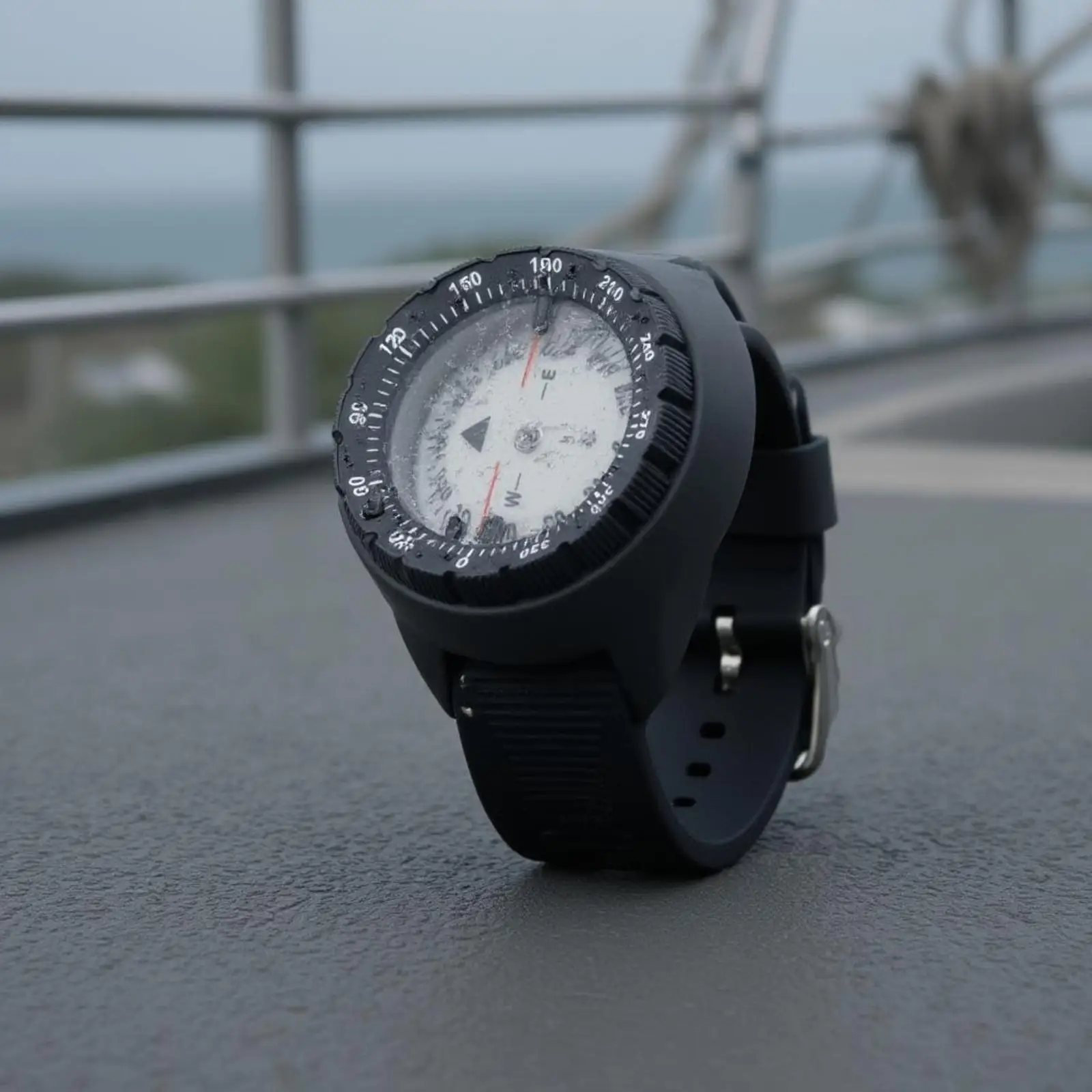 ### 10. Compact Wrist Compass for Diving Navigation Water Resistant Outdoor Compass Watch with Adjustable Band for Marine
