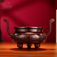 Vintage Red Copper Have A Request Official Hat Incense Burner Home Office Desktop Incense Burner Crafts Ornaments