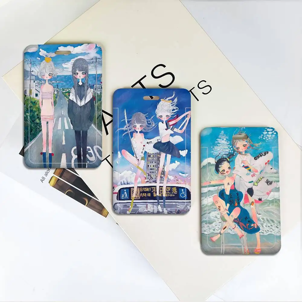 

Держатели для ID-карт Takano Aya, шнурки для карт, чехлы для пропусков, подвесные шнурки для женщин, держатели для бейджей, шейные ремешки для визиток