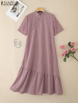 10 best sales sukienka w kratkę gingham damska - №8