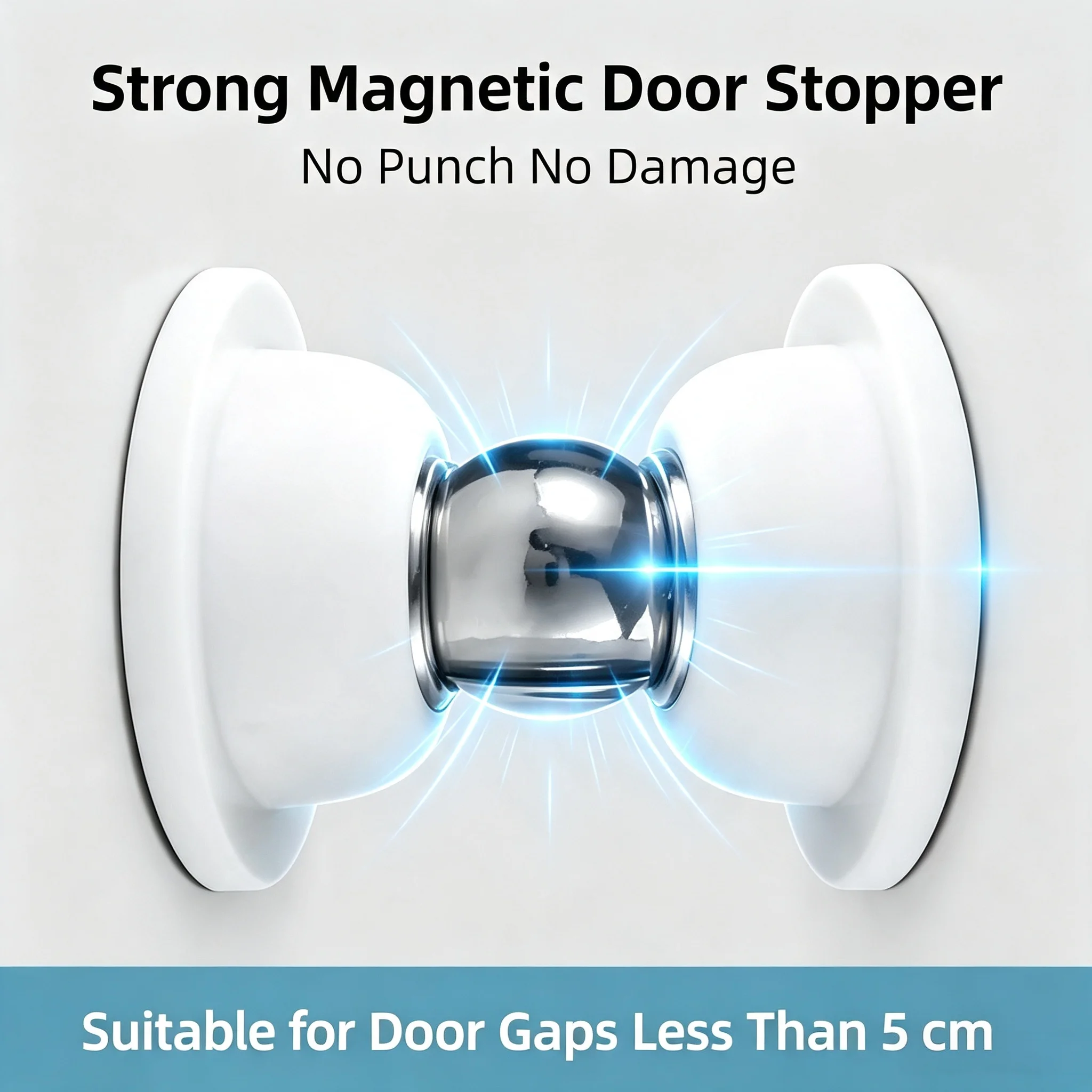 New Short-Size Drill-Free Anti-Collision Door Stopper, Silicone Wall & Floor Door Stop, Secure Door Fixer for Bathroom Toilet Be