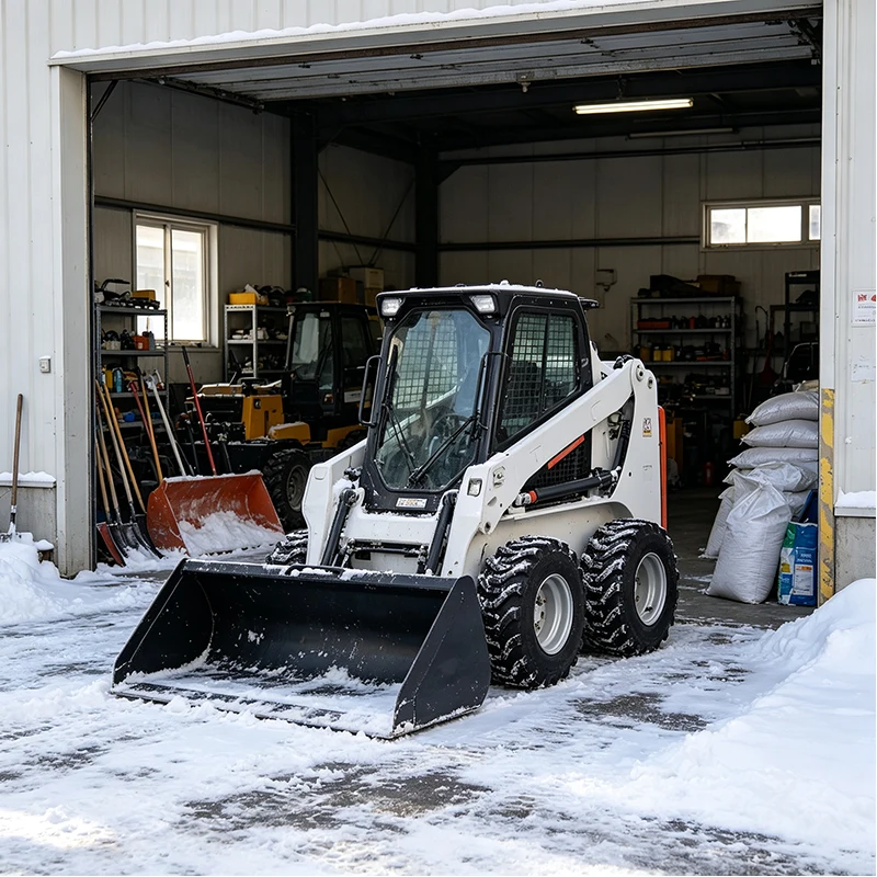 Industrial Cab Skid Loader Compact Hydraulic Construction Equipment for Agriculture Farm Work and Property Maintenance