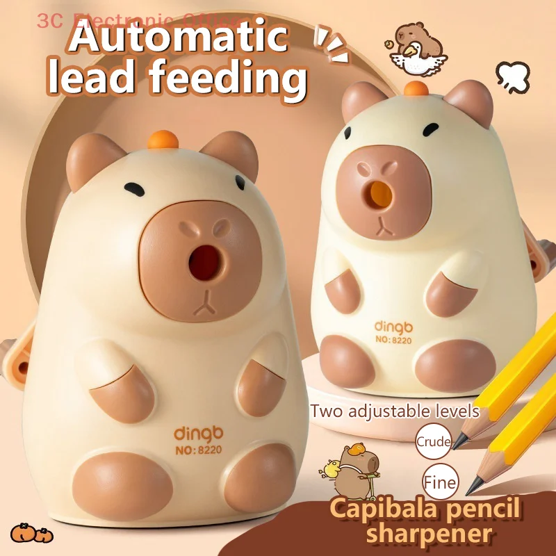 Manual Pencil Sharpener Cutter For School Office Table Top Stationery Supplies Capybara Cartoon Design Students Children